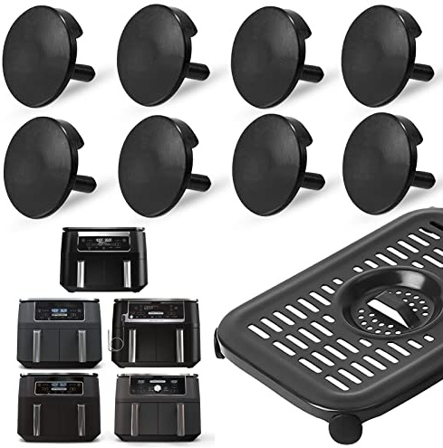 Air Fryer Replacement Parts for Ninja Foodi Airy Fryer, 8 PCS Food Grade Air Fryer Silicone Rubber Bumpers Feet Tabs Tips Accessories for Ninja Foodi DZ201 DZ090 DZ100 DZ401 DZ550 DualZone Air Fryer