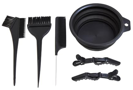 YANTAISIYU 6 Stück Haarfärbeset Haarfarbe Färbung Tool Haarfärbepinsel 300ml Haarfärbeschale Doppelseitigen Haarfärbekamm Nadelschwanzkamm Krokodil Haarspangen