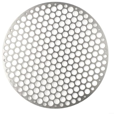 CWOQOCW Tapis de barbecue rond en acier inoxydable pour four en carbone (30 cm)