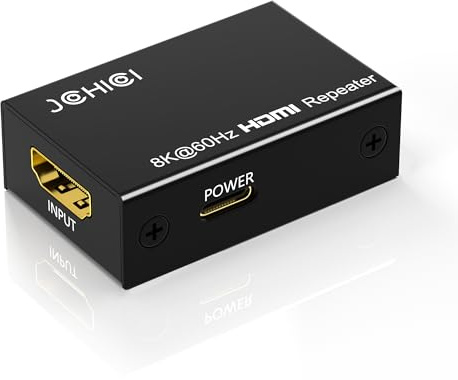 JCHICI HDMI Repeater 2.1, 8K@60hz HDMI Booster,HDM1 Signal Amplifier Booster Up to 43ft (13M),YUV 4:4:4