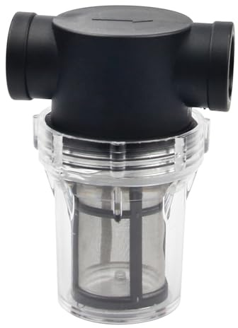 Suerhatcon Pipeline Filter 1 Wasserpumpenfilter mit 100 mesh Edelstahlsieb | Inline-Maschensieb Wasserpumpe Filter für Gartenbewässerung
