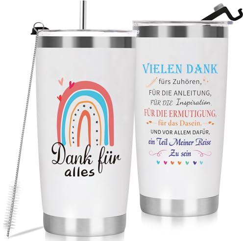 MestectPET Geschenk für Frauen, Weihnachtsgeschenke Travel Mug, Geschenk Kollegin, Geburtstagsgeschenk für Frauen,Geschenke für Freundin Schwestern Kollegen, Thermobecher Kaffee to go 600ml