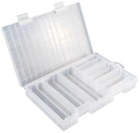 Battery Organizer Storage Case with Battery Tester, Waterproof Fireproof Large Capacity Hard Case Holds 10-20 AA, 8-15 AAA, and Small Flashlight, Built-in Precision Card Slot