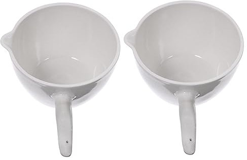 OKUMEYR Runde Keramische Verdampferschale Mit Griff 70 Ml Hitzebeständig Für Labor Schule Und Haushalt Großflächiges Design Sicherer Stand