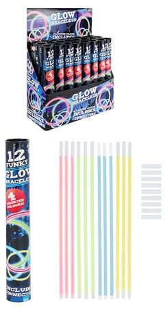 HENBRANDT 72 Pieces Light Up Neon Glow Sticks and Connectors 21cm Glowstick Bracelets Glow in the Dark Party Supplies for Halloween Christmas NYE Parties and Festivals for Kids and Adults
