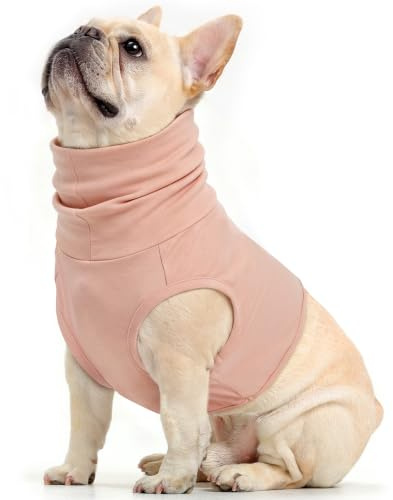 PUMYPOREITY Hundeschal, Body Operation Brustschutz Medical Pet Shirt Hals Und Ohren Wärmer Hunde Hoodie Anti Angst Snood(Hautrosa, L)