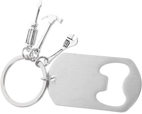 Cabilock Stainless Steel Keychain Bottle Opener Decorative Beer Opener for Home