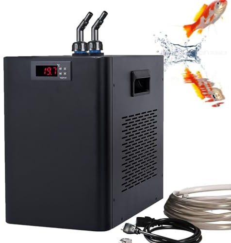 Enfriadores de Acuario Enfriador de agua comercial de 160 l, 300 l y 500 l, hidropónico, inteligente y constante, para acuarios, agua dulce y salada, con bomba y manguera, 160 l.