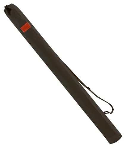 QIUPFGUT Rutentasche Rod Case Angelkoffer Futteral, Fishing Rutentasche mit Schultergurt,Große Kapazität Angeltasche,Leinwand,Lange Angeltasche,Schwarz (1.4m)