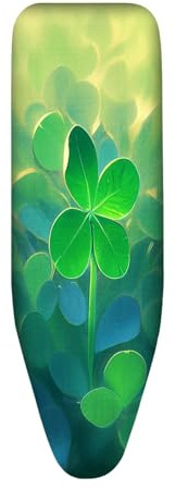 Ironing Board Covers 125 x 45 Elasticated Green Yellow with Padding, Easy Fit and Resists Scorching,Bungee Elasticated Ironing Board Covers Large, Easy Placement