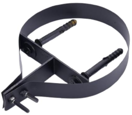 Qianly 6 Chimney Pipe Holder Wall Mount Clamp Portable Heavy Duty Home Hanging Split, Black