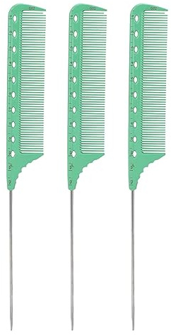 Rattenschwanzkamm, professionelles Styling-Werkzeug, 3-teiliges Set für Haarstyling, Herren, Damen, Kinder, ABS-Material, tragbar, leicht