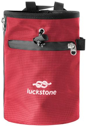 FACAIIO Sac à craie pour l'escalade, le bloc et la gymnastique | Nylon 420D avec doublure douce | Fermeture à cordon et design antidérapant | Ceinture réglable avec mousqueton | Poches latérales pour