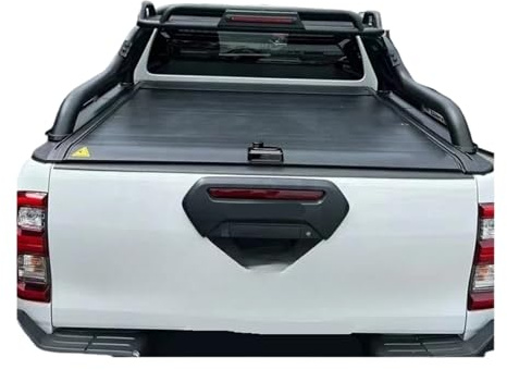 CBXPXVXP Einziehbare Laderaumabdeckung mit Zahlenschlössern, kompatibel mit Hilux Revo Adven, Außenzubehör