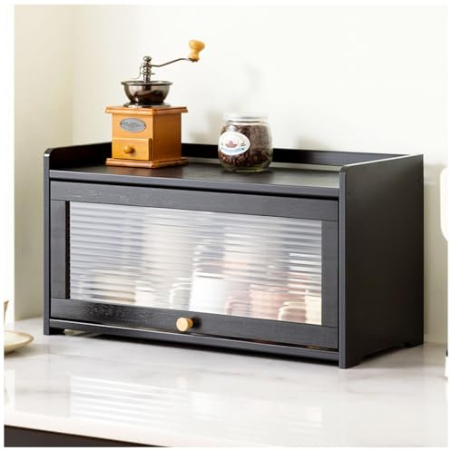 Armadietto da cucina – Credenza autoportante per spezie e bottiglie di condimento, elegante armadio con ante 52 x 28 cm, design ecologico