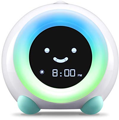 LittleHippo Mella Ready to Rise Children's Trainer, Alarm Clock, Night Light Sleep Sounds Machine (Arctic Blue)