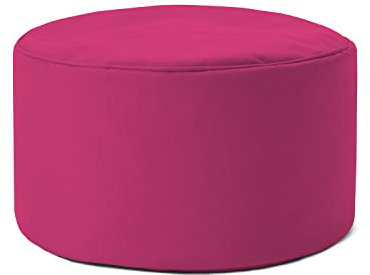 Lumaland Sitzsack Pouf (50 L) | Kompakter Sitzsack mit 3-in-1-Funktion: bequemer Hocker, praktisches Tischchen & stylischer Fußschemel für in- & Outdoor I Mit Flexibler EPS-Füllung | Ø 25 x 45 cm