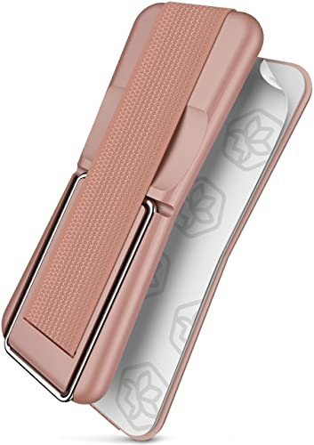 ONEFLOW ClipGrip - Mobile Phone Finger Holder with Stand for All CAT Mobile Phones | Mobile Phone Stand Ring Finger Holder Mobile Phone Ring Self-Adhesive Rose Gold