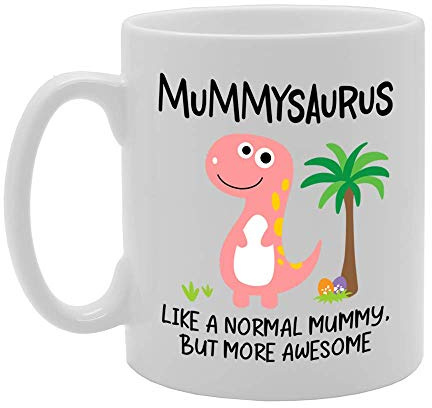 Coralgraph Inc MG4752 Mummysaurus Like A Normal Mummy But More Awesome Novelty Gift Printed Tea Coffee Ceramic Mug