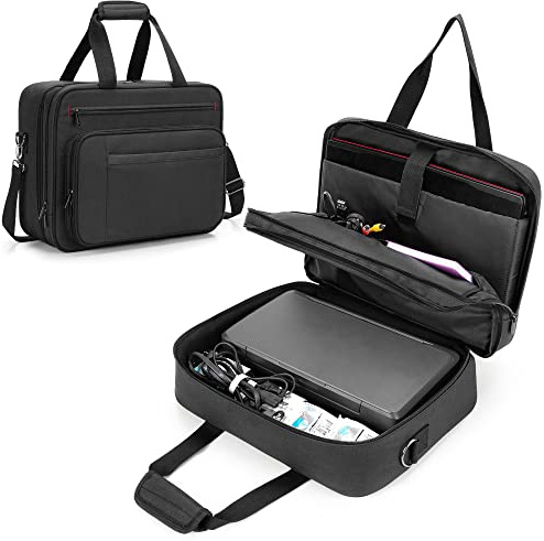 SAMDEW Doppellagige Aufbewahrungstasche für Tragbare Mobile Drucker | Kompatibel mit HP Tango/Tango X, HP Officejet 250/200, mit Laptop Schicht (bis zu 15,6)