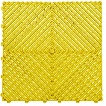 Nicoman Baldosa de piso de camping para saunas de garaje, resistente y amarillo (15 azulejos)