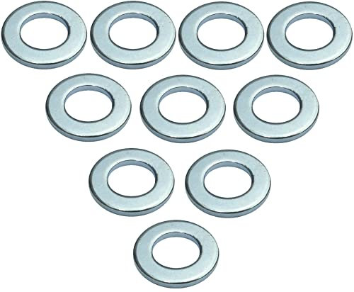 AERZETIX - C49254 - Set di 10 Rondelle piatte larghe - M7 Ø14mm H 1.5mm - in acciaio zincato - DIN 125