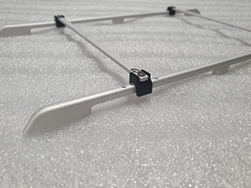 H-TECH RC CNC Aluminum Metal Roof Rack for Traxxas TRX4 Ford New 2021 Bronco 1/10 Accessories (Silver)