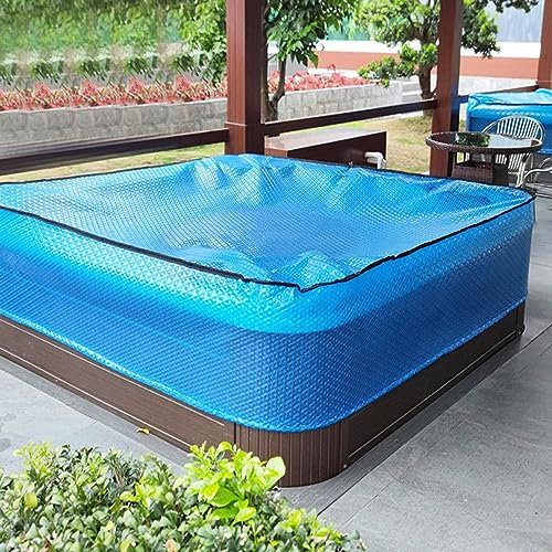 ZAQYCM Bâche Solaire Piscine Couverture Solaire pour Bains À Remous Rectangulaire, Bleu Bâche À Bulles en PE pour Piscine Hors Sol pour Piscine Gonflable/Piscine À Cadre/Mobilier(3m x 6m)