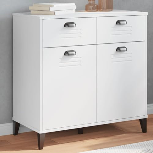 ShGaxin VIKEN Sideboard massivt vitt furuträ 80 x 40 x 80 cm, vardagsrumsmöbler, sidoskåp för vardagsrum, matsalsmöbler, vardagsrumsmöbler, vardagsrumsskåp, skänk skåp - 374935