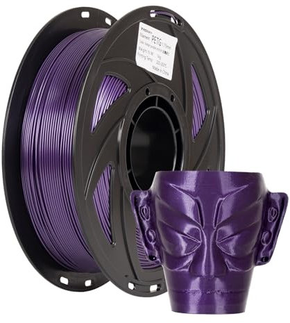 TRONXY PETG Filament 1,75 mm, Metall-Lila-Orchidee 3D-Drucker-Filamentgenauigkeit +/- 0,05 mm, 1 kg Spule (2,2 lbs) für 3D-Drucker