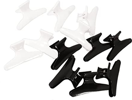 Morsetti da Parrucchiere a Farfalla, 12 Pezzi Morsetti per Capelli Moda Plastica Fermagli Strumenti per Lo Styling Tornante per Parrucchieri Donne e Ragazze 8CM