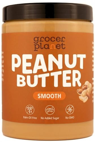 Grocer Planet - Erdnussbutter (1Kg) | Smooth Peanut Butter | Natürlich | Ohne Zugesetzten Zucker | Ohne Palmöl | Veganfreundlich