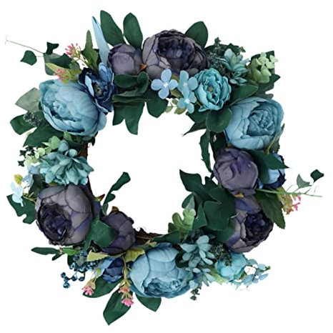 PRETYZOOM 1Stk Hochzeitskranz Hochzeitsgirlande Vintage- künstlicher Blumenkranz Tür hochzeitsdeko blumengirlande künstlich Feiertagsgirlande Simulation Pfingstrosenkranz Seidenblume