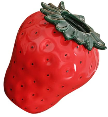 MAGICLULU Vase Décoratif Céramique Forme Fraise Pot De Fleurs pour Bureau Décoration Intérieure Polyvalente pour Salon Et Chambre Cadeau Floral Élégant