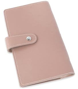 Amexo Visitenkartenetui Kartenetui für 96 Karten Kreditkarten, PU-Leder Visitenkartenmappe Visitenkarten Etui Visitenkartenbuch Kundenkarten Visitenkartenhalter Visitenkartenbox (Rosa)