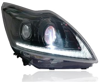 Scheinwerfer Auto Kompatibel for Ford Focus 2009-2011 Focus MK2 Scheinwerfer Nebel Lichter Tagfahrlicht DRL H7 LED Bi Xenon Birne Auto Zubehör(No include low beam)