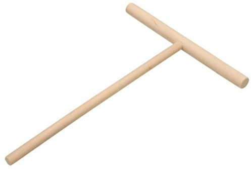 VINTORKY Wooden Crepe Pancake Spreader Tool Beechwood Dough Distributor for Kitchen Baking for Roti Galettes and Flat Tortilla Preparation