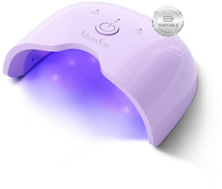 MelodySusie ART06G Rechargeable Lampe UV Ongles Gel, Lampe UV Sèche Ongles avec 2 Minuteries, Séchage Rapide, Lampe à Ongles Professionnel avec Capteur Automatique (Violet)