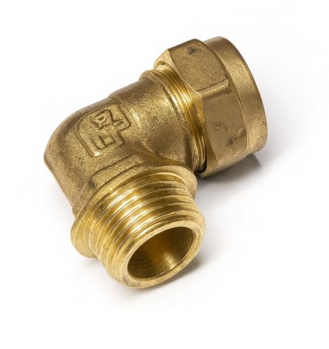 Westco - Raccordo a gomito a compressione in ottone, 10 mm, C x C J612 (DZR), 90°, 2 pezzi