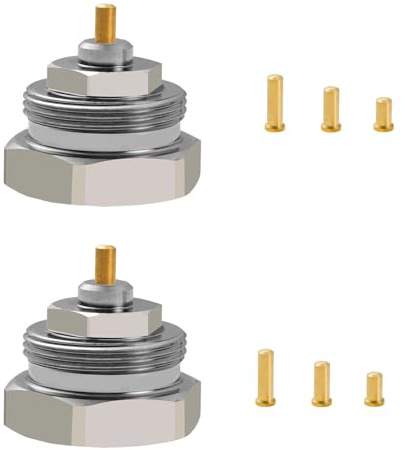 HUAREW 2 Stück Heizkörperventil-Adapter, M30x1.0 auf M30x1.5 Feingewinde-Adapter für Oventrop Ventile 1011445, für Thermostat/Heizungsventil