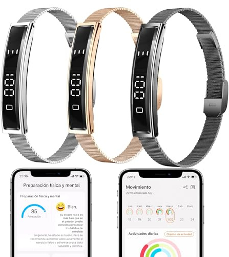 smartia – Bracelet Intelligent Ultra-Fin, Smart Band Bluetooth modèle 2026, Bracelet Tracker d’activité et de Sommeil, Suivi Complet de la santé, écran Tactile Compatible iOS et Android (Argenté)