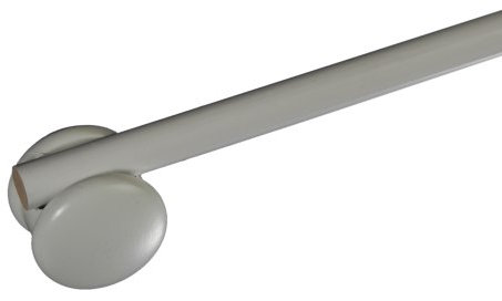 JalousieCrew Vitragestange Scheibengardinen Stange Holz Farbe weiß - 60-120 cm - Scheibenstange (120 cm)