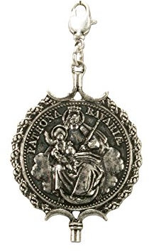 Alpenflüstern Trachten-Anhänger Bavaria-Münze groß für Charivari oder Trachtenkette (antik-silber-farben) AAH158