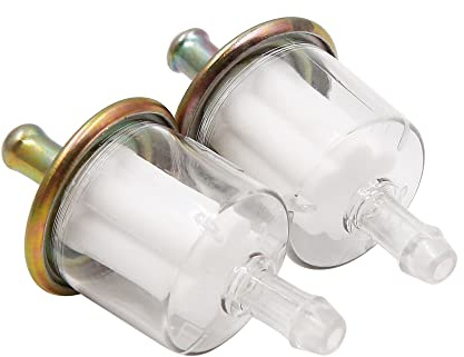 sourcing map Motorrad Benzinfilter 2Stk Universal Kraftstofffilter 60x31mm | Klar, Wiederverwendbar, Inline, 8Mm Schlauchanschluss, Für Kleine Autos Und Motorräder Ohne Kraftstoffeinspritzung