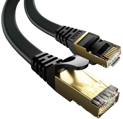 VOIETOLT Cat 8 Ethernet Cable 7Meter, Flat High-Speed 40Gbps/2000Mhz Internet Cable Gigabit Network Cable RJ45 STP LAN Patch Cord