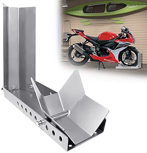 HENGMEI Rail d'aide au chargement de moto à bascule avant pour moto - Pince de roue avant - Support de moto pour largeur de roue de 60 à 145 cm (1 pièce)