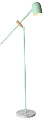 Standing lamp Nordic Floor Lamp Living Room TV Sofa Standing Reading Lamp Creative Adjustable Log Study Bedroom LED Smart Light Uplighter Tall Standing Pole Light (Color : Green)