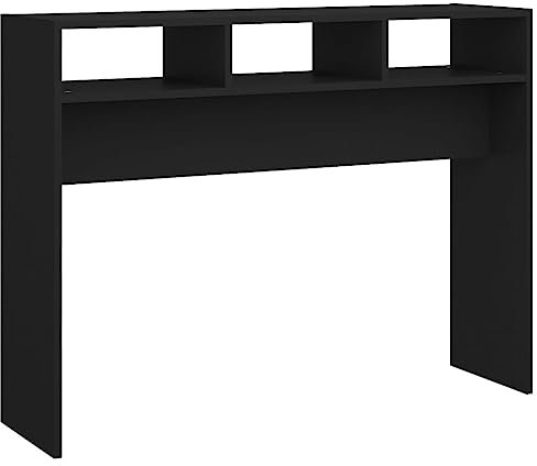 vidaXL Konsolentisch Konsole Beistelltisch Flurtisch Sideboard Ablagetisch Wandtisch Frisiertisch Schminktisch Schwarz 105x30x80cm Holzwerkstoff