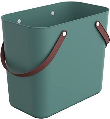 Rotho Albula Einkaufskorb 25l, Kunststoff (PP recycelt), grün, 25l (40.0 x 23.5 x 34.0 cm)