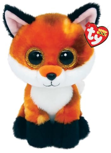 TY Meadow Fuchs Beanie Boos Regular, Beanie Baby Weichplüsch Spielzeug, Sammlerstück Kuscheliger Plüschteddy